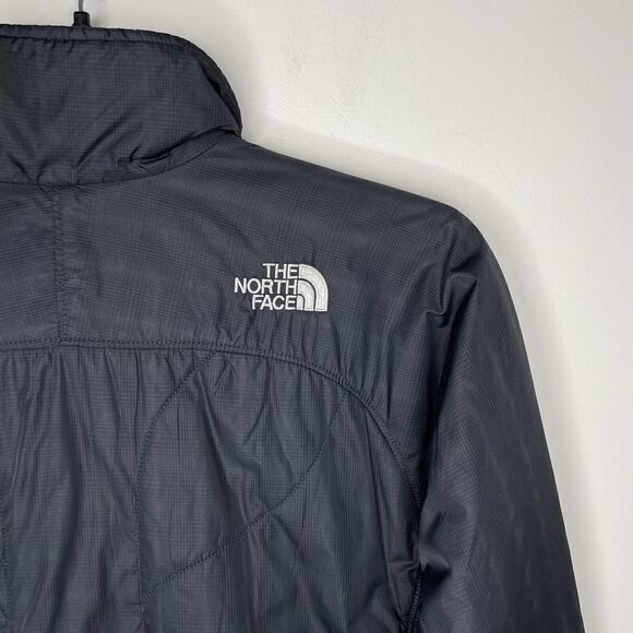 NORTH FACE Quilted Jacket Womens Small S Black Full Zip Lightweight Zip Pockets - Picture 8 of 13